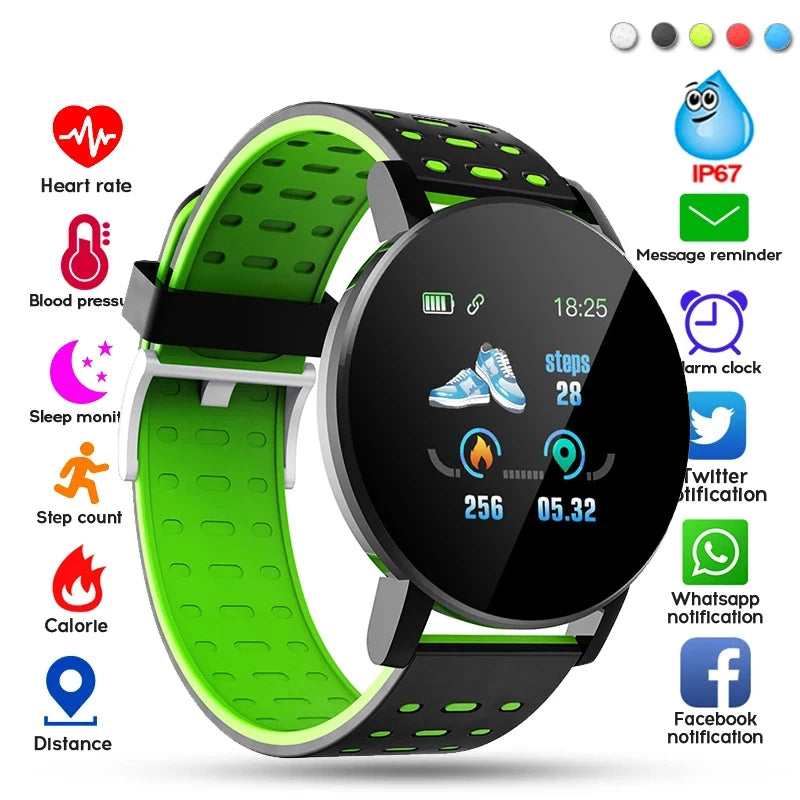 1.44" Kids Waterproof Smart Watch – Bluetooth Fitness Tracker with Heart Rate Monitor for Boys & Girls