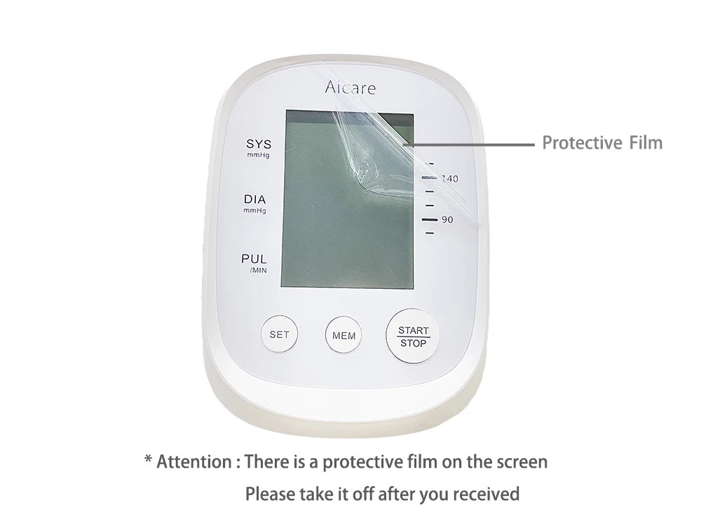 AICARE Upper Arm Automatic Blood Pressure Monitor – Digital Tonometer Sphygmomanometer with Pulse Measurement