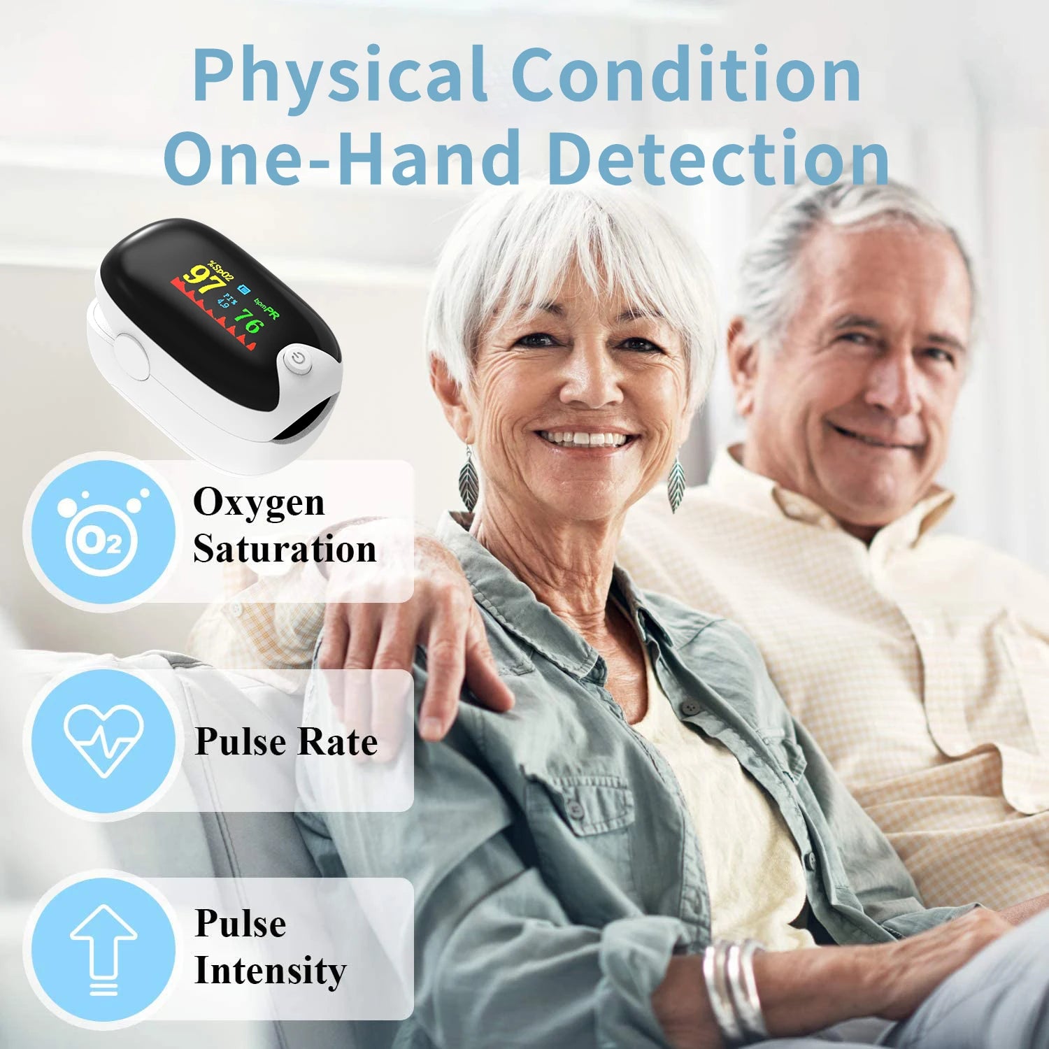 Medical Finger Pulse Oximeter – Pediatric & Adult Oxygen Saturation & Heart Rate Monitor