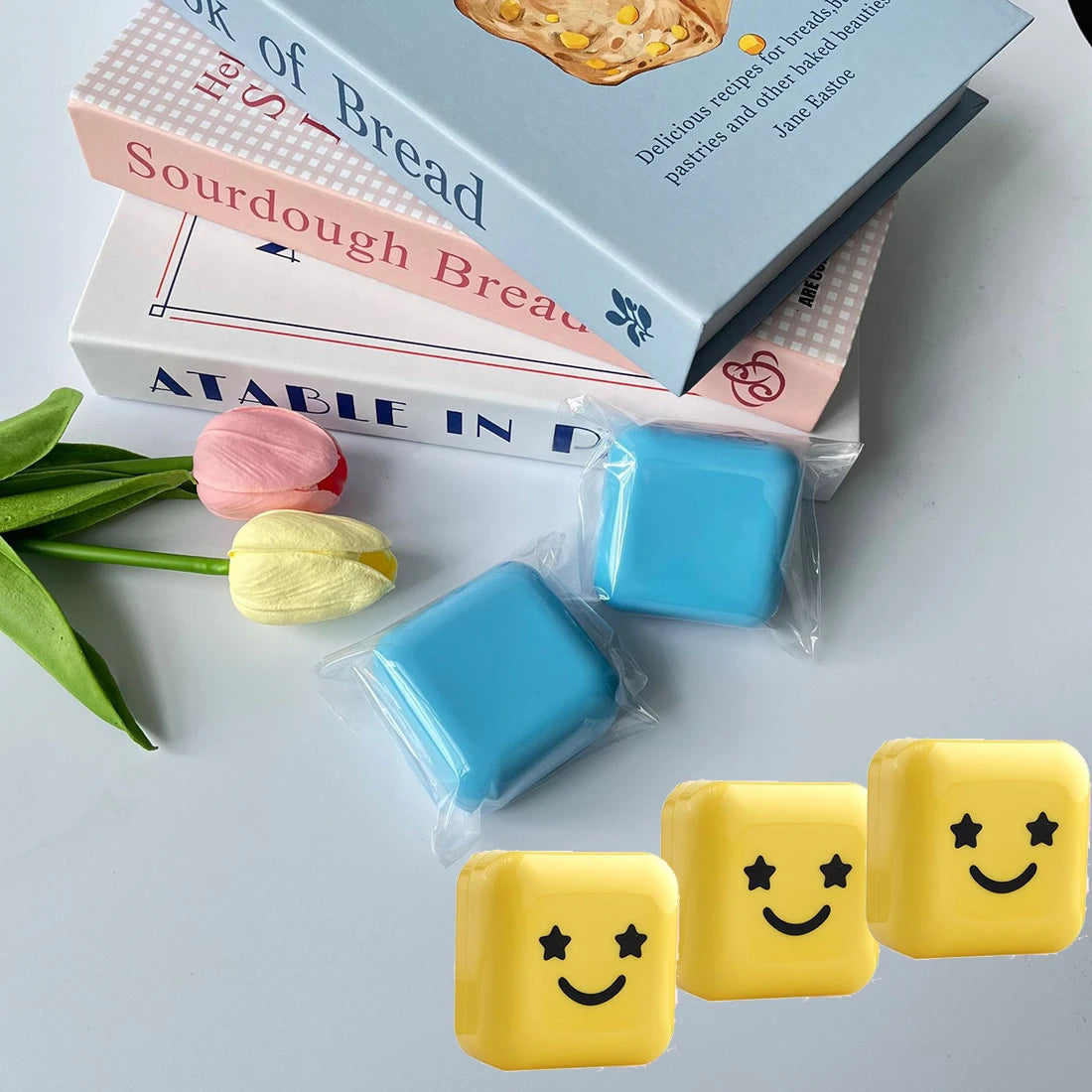 Blue & Yellow Stars Hydrocolloid Pimple Patches with Mirror Storage Box