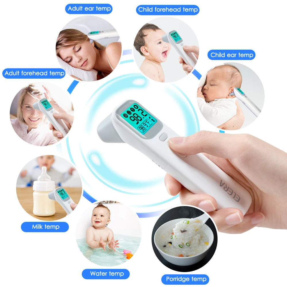 ELERA Infrared Digital Thermometer – Non-Contact Forehead & Ear Temperature Measurement Device