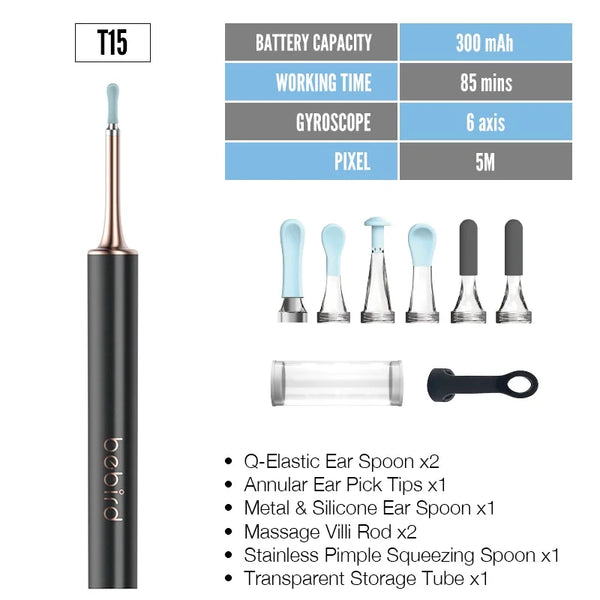 Bebird R1+ R3 T15 M9S Smart Visual Ear Cleaner with 3.5mm Camera – Ear Wax Remover Kit