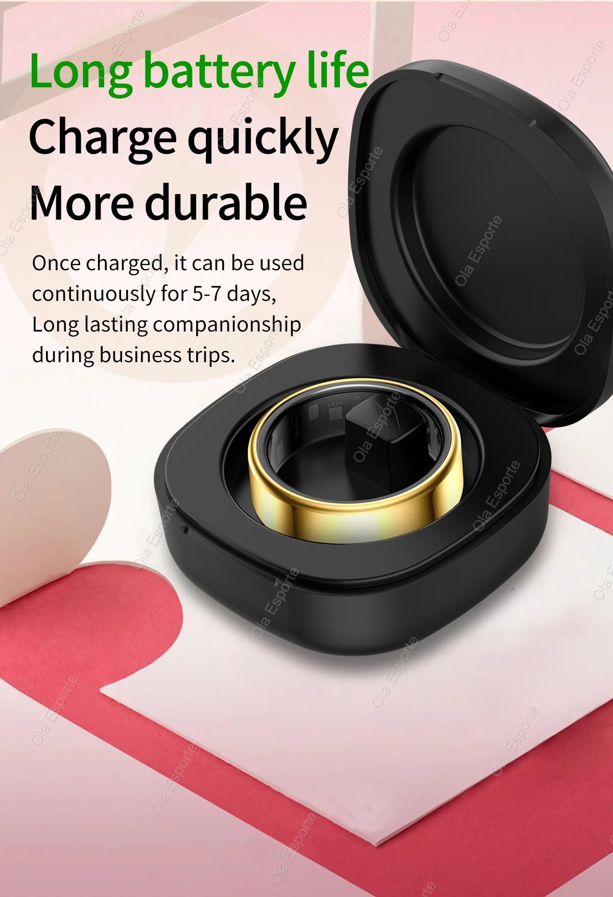 2025 New Xiaomi Smart Ring – Heart Rate & Blood Oxygen Monitor, IP68 & 5ATM Waterproof, Multi-Sport Mode