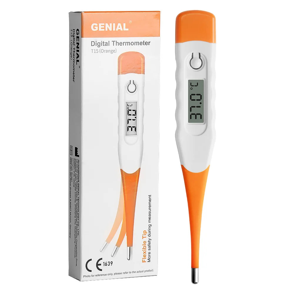 Baby Clinical Digital Thermometer – LCD Display, Flexible Tip, 60-Second Accurate Reading for Rectal, Oral & Underarm Use