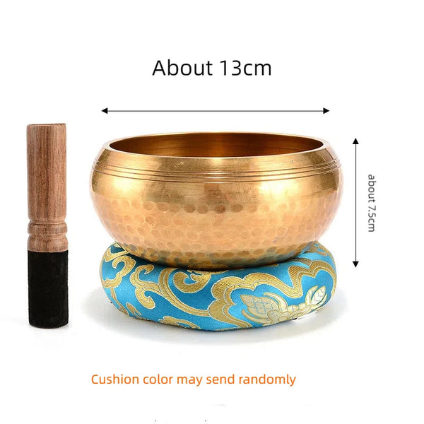 Handmade Tibetan Singing Bowl – Brass Sound Bowl for Meditation & Healing