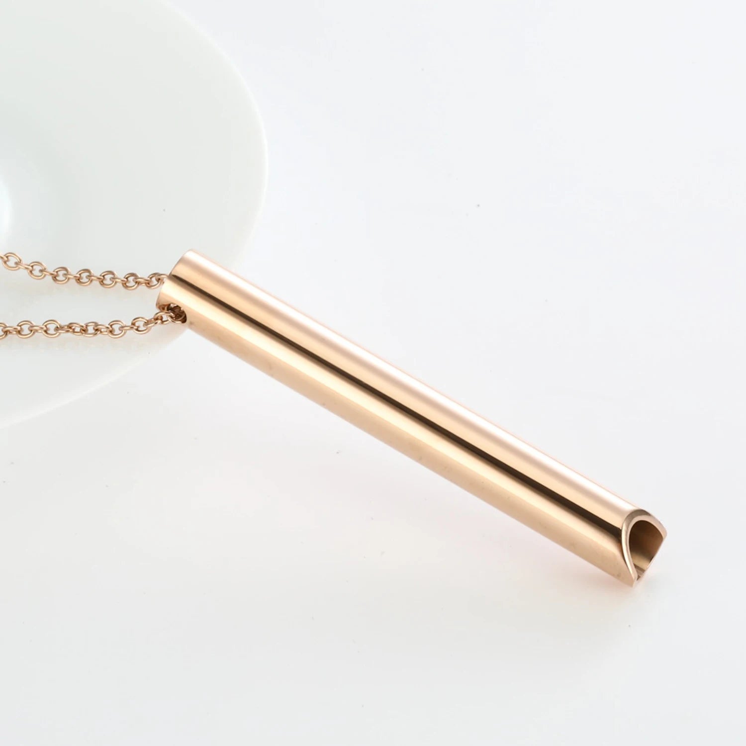 Stainless Steel Breathing Necklace – Breathwork & Anti-Smoking Mindfulness Tool