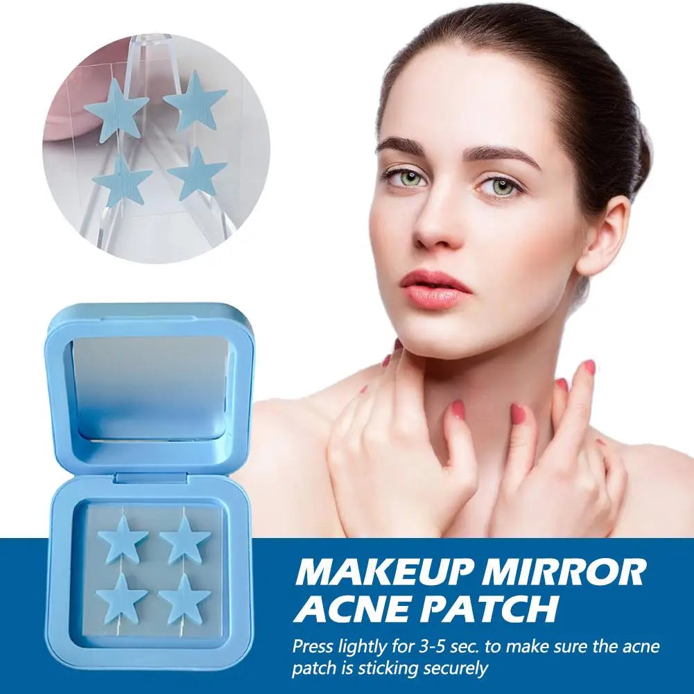 Blue & Yellow Stars Hydrocolloid Pimple Patches with Mirror Storage Box