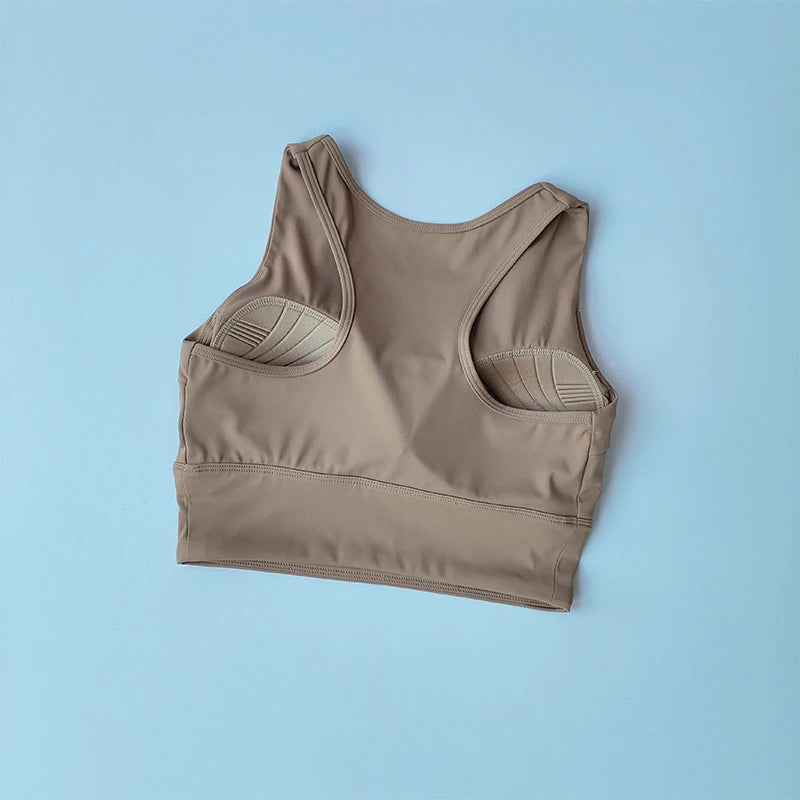 All-in-One Shock-Proof Full-Cup Sports Vest – Breathable Yoga & Gym Fitness Bra