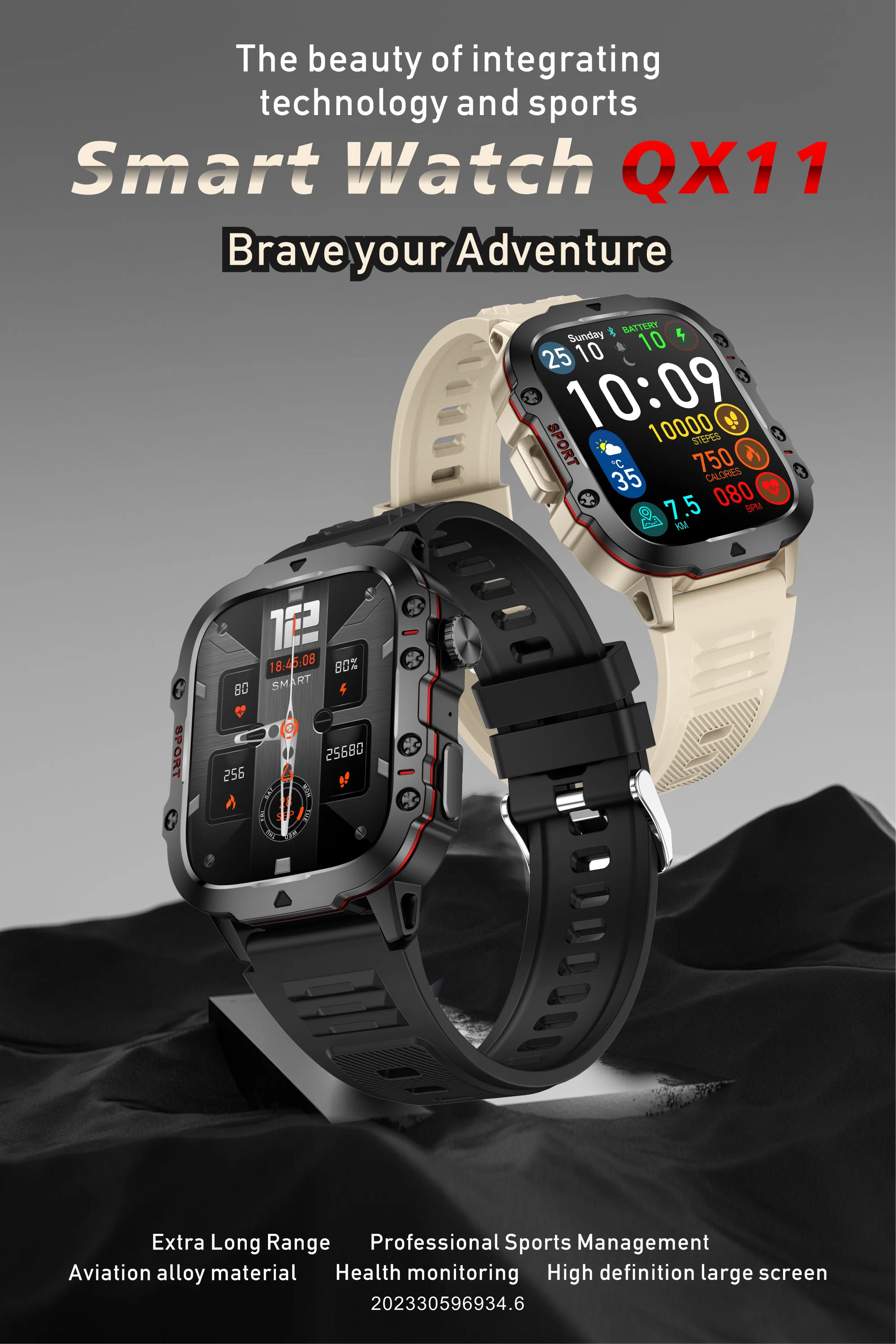Unisex Smart Bracelet for Android & iOS – Heart Rate, Blood Oxygen Monitor, Waterproof Sport Smartwatch with Gift