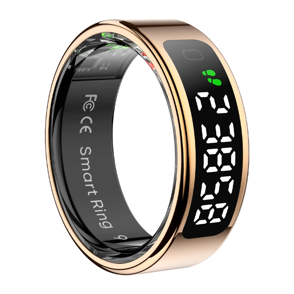 2025 COLMI R12 Smart Ring – Touch Display, Wireless Charging, Health Manager, 5ATM Waterproof