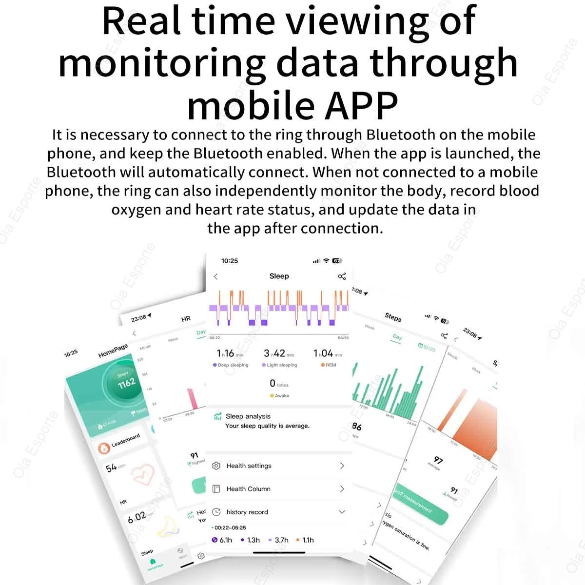 2025 New Xiaomi Smart Ring – Heart Rate & Blood Oxygen Monitor, IP68 & 5ATM Waterproof, Multi-Sport Mode