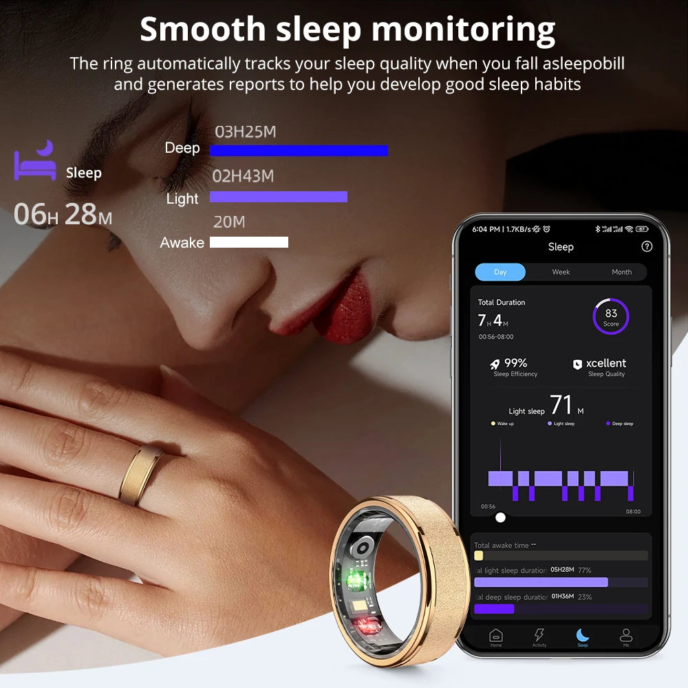 COLMI R10 Smart Ring with Charging Case – Health & Sleep Monitor, 5ATM Waterproof, Multi-Sport Mode
