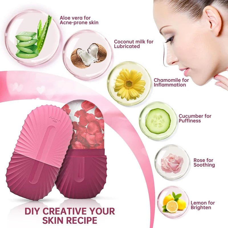 Ice Facial Roller & Globe Balls – Skin Lifting and Contouring Tool for Face Treatment