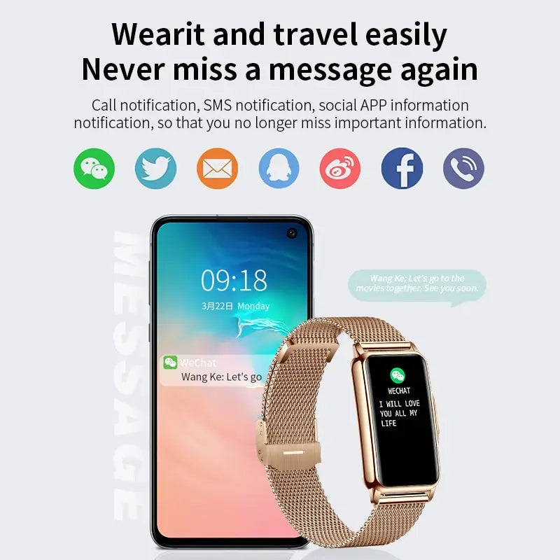 LIGE Women’s Smart Watch – Full Touch Screen, Bluetooth Call, IP67 Waterproof Fitness Tracker