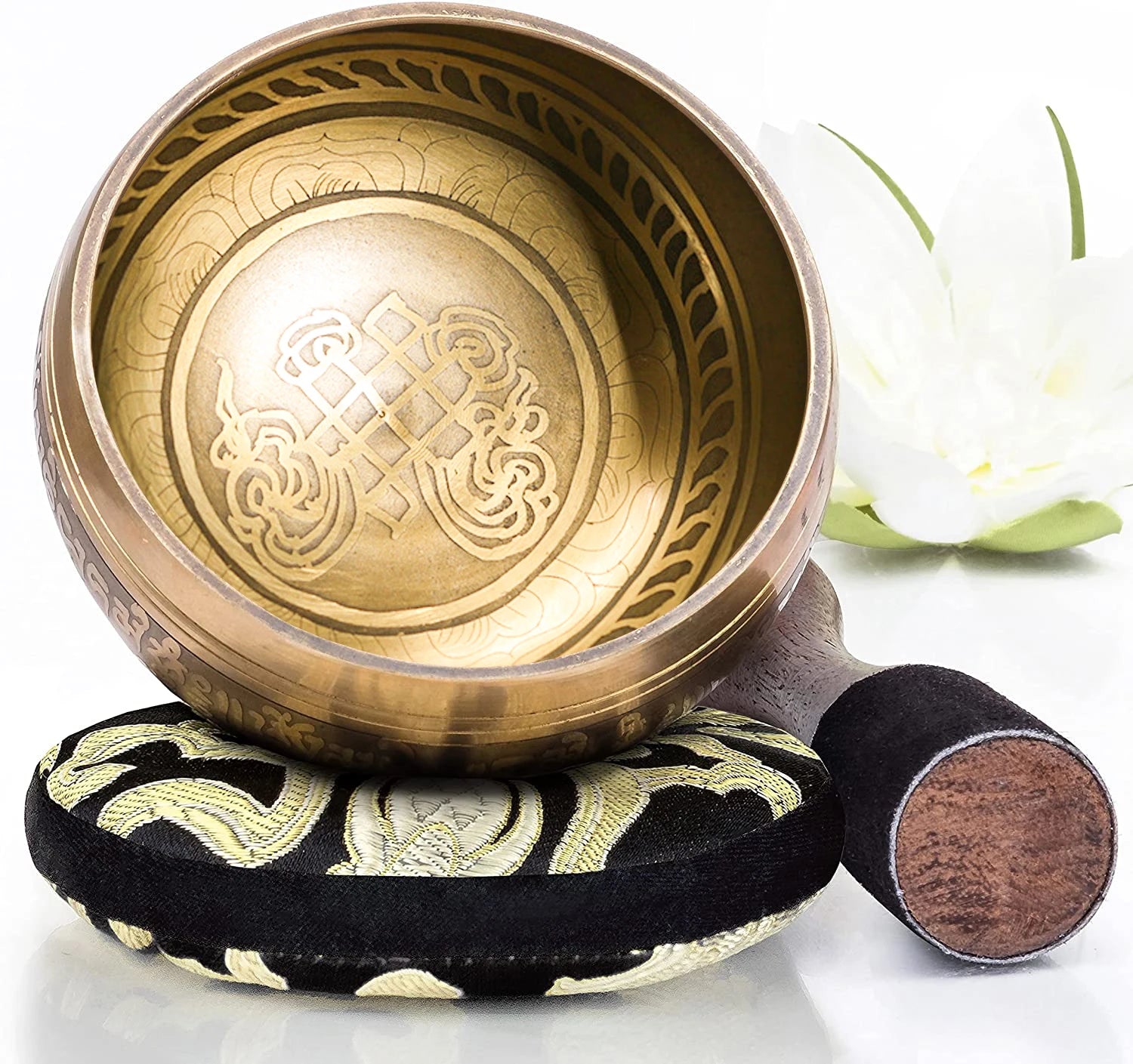 Miwayer Mini Tibetan Singing Bowl – Handmade Nepal Buddha Thumb Bowl for Meditation & Stress Relief