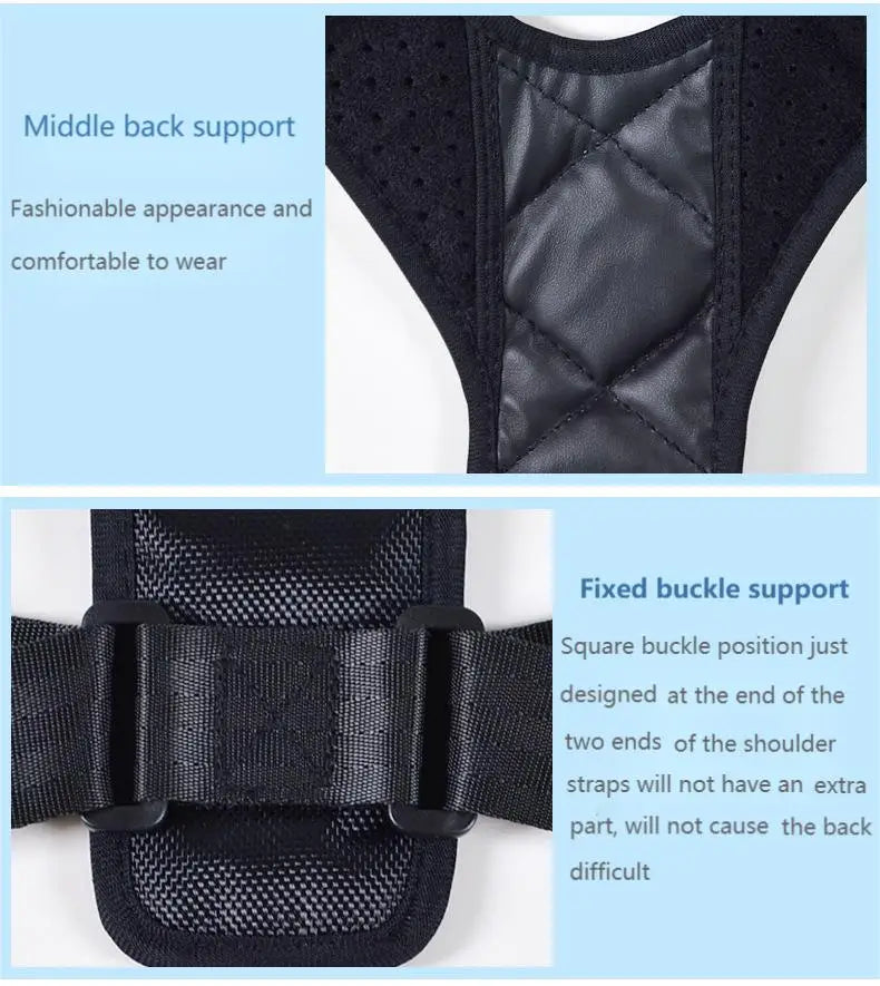 Adjustable Back Posture Correction Belt – Unisex Hunchback & Sitting Support Brace