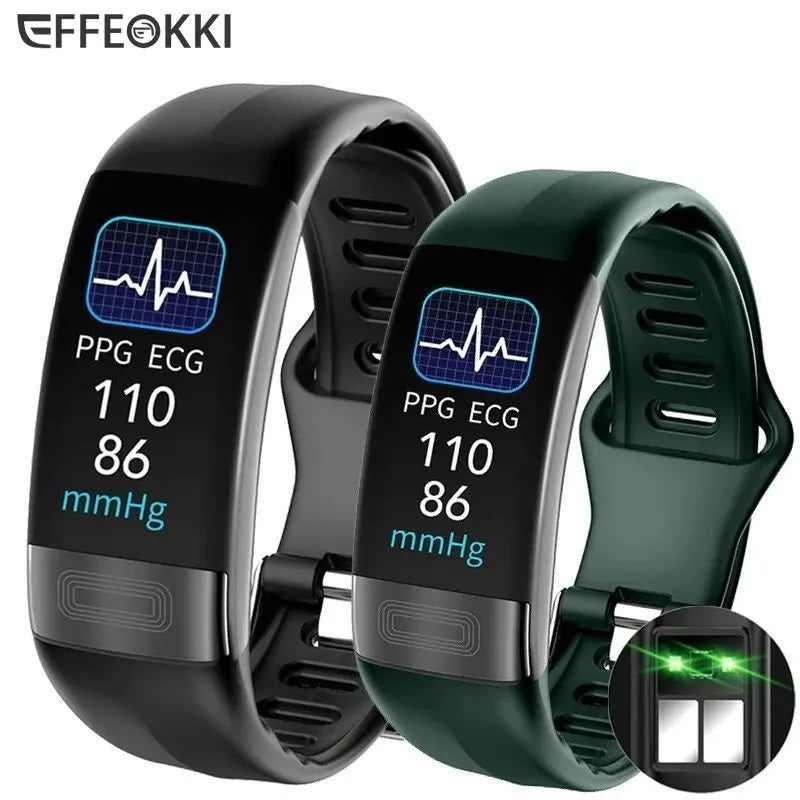 ECG+PPG Smart Fitness Tracker – Waterproof Health Smartband with Blood Pressure & Calorie Monitoring