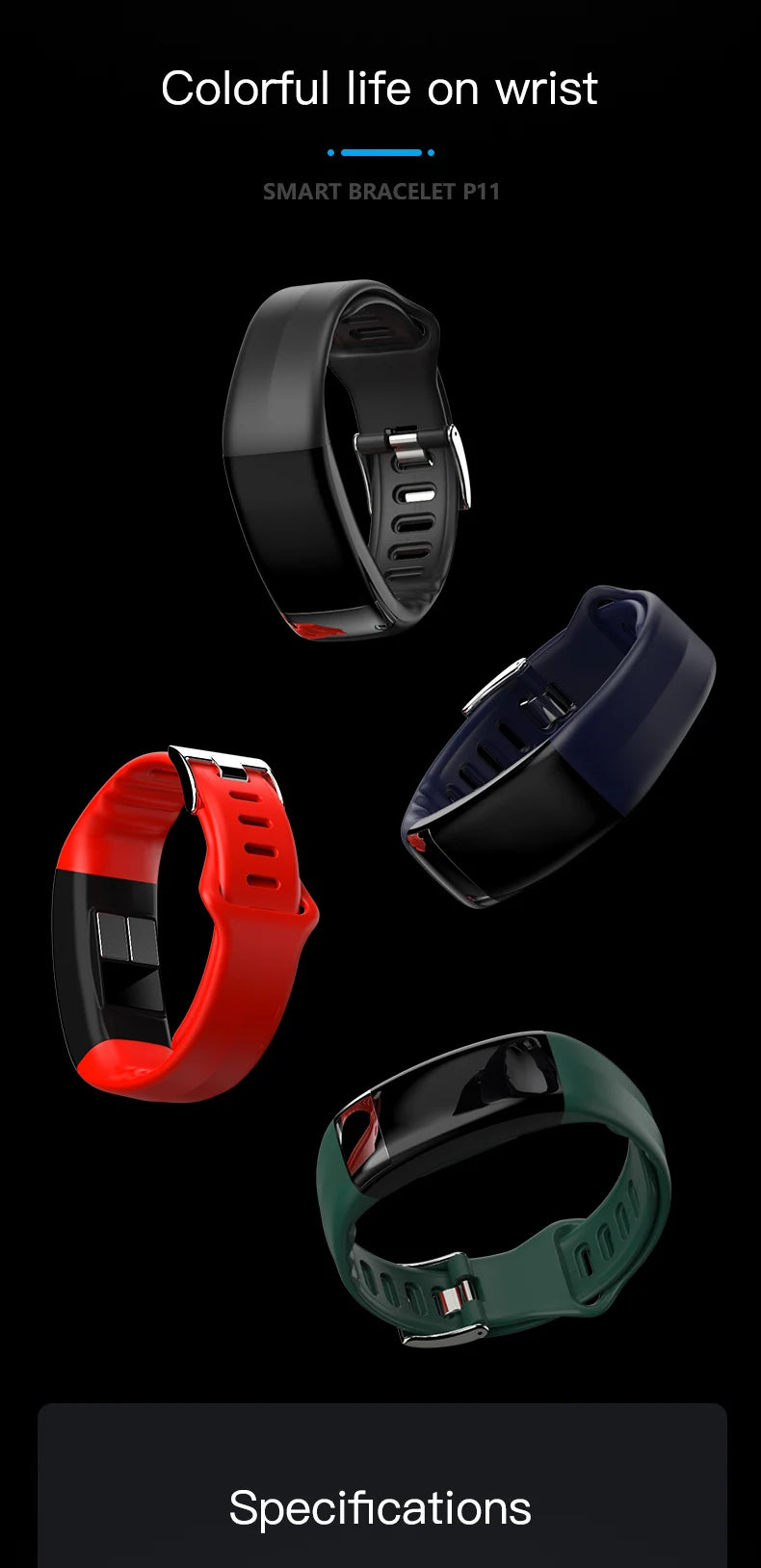 ECG+PPG Smart Fitness Tracker – Waterproof Health Smartband with Blood Pressure & Calorie Monitoring