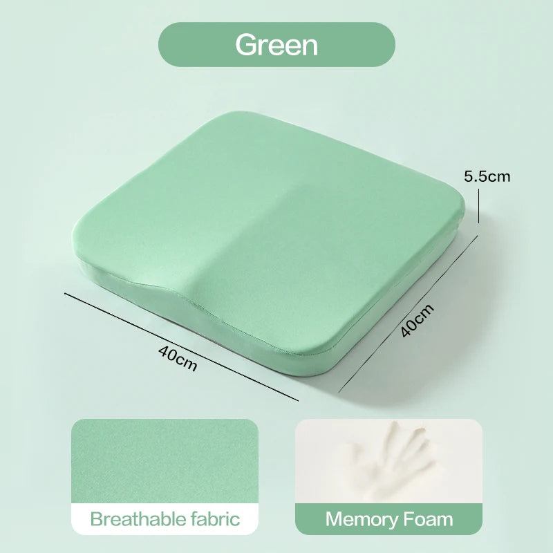 Ergonomic Memory Foam Office Cushion – Anti-Hemorrhoid Tailbone Pillow for Chair & Car