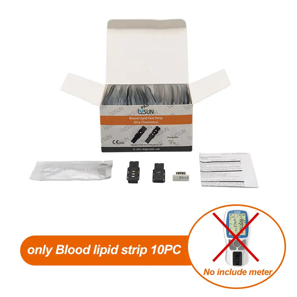 Medical Blood Lipid 5-in-1 Multiparameter Test Kit – Total Cholesterol, HDL, LDL, Triglycerides (TG), LDL/HDL Meter