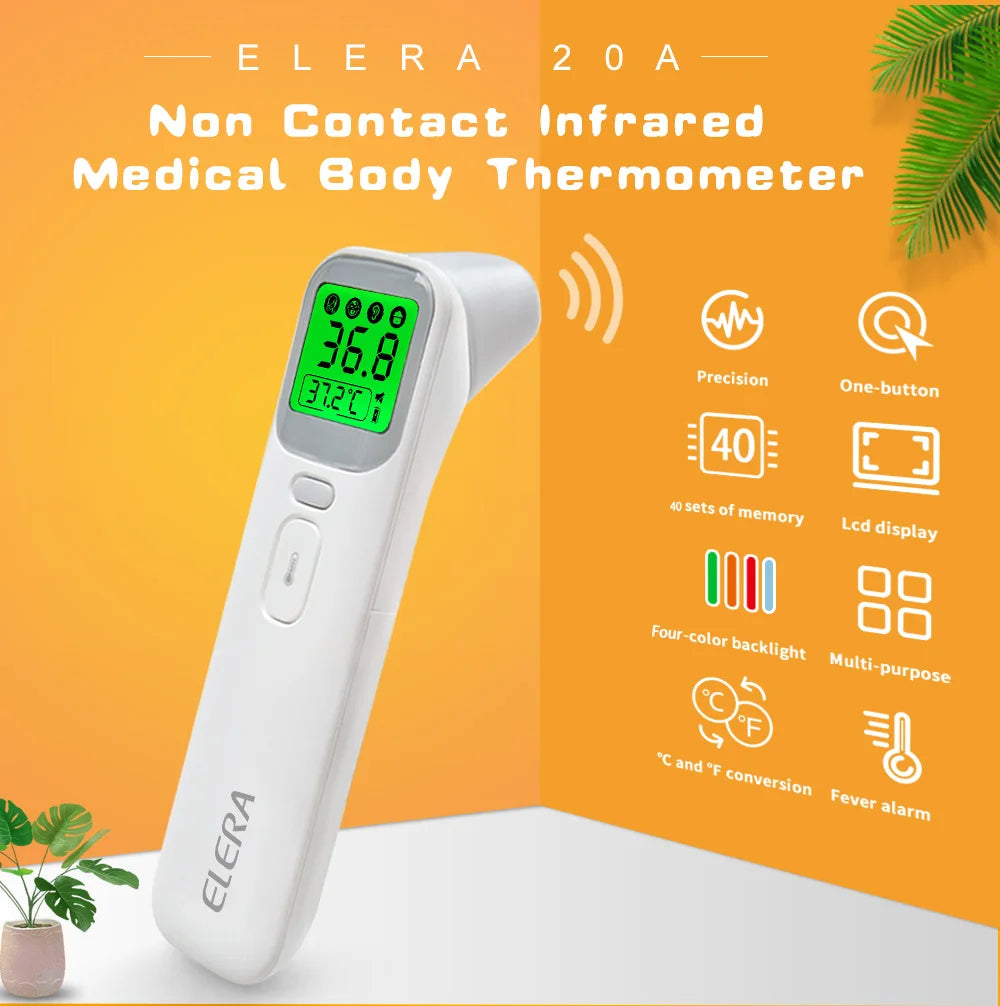ELERA Infrared Digital Thermometer – Non-Contact Forehead & Ear Temperature Measurement Device