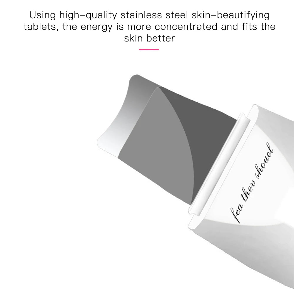 Electric Ultrasonic Skin Scrubber – Facial Cleansing & Blackhead Remover Spatula