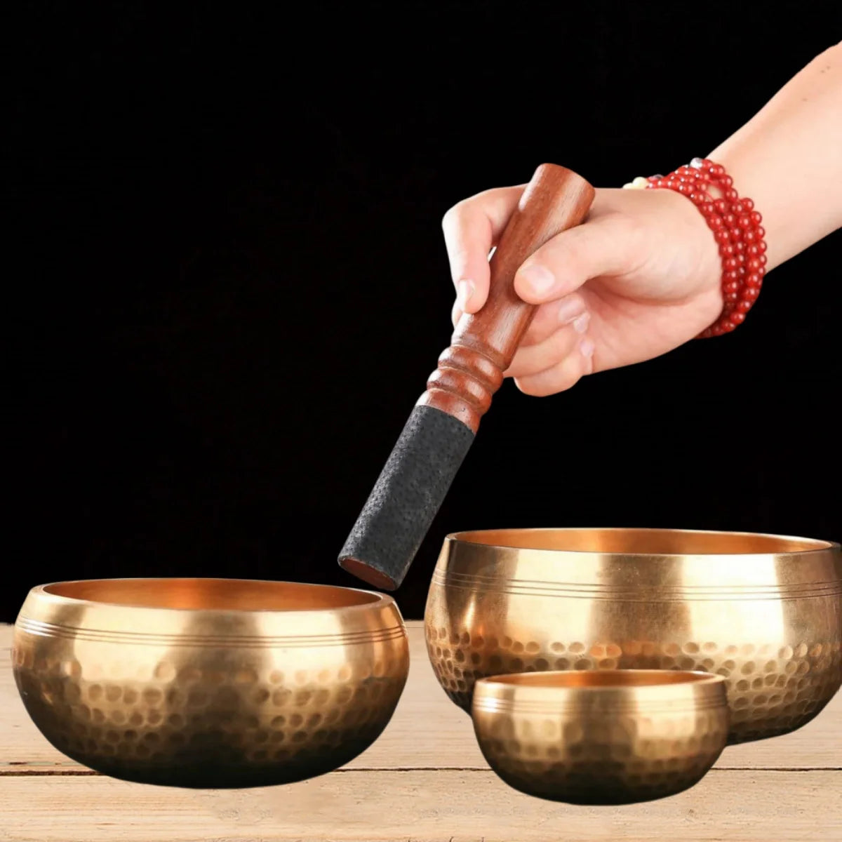Tibetan Singing Bowl Set – 6 Size Options for Meditation, Yoga & Stress Relief
