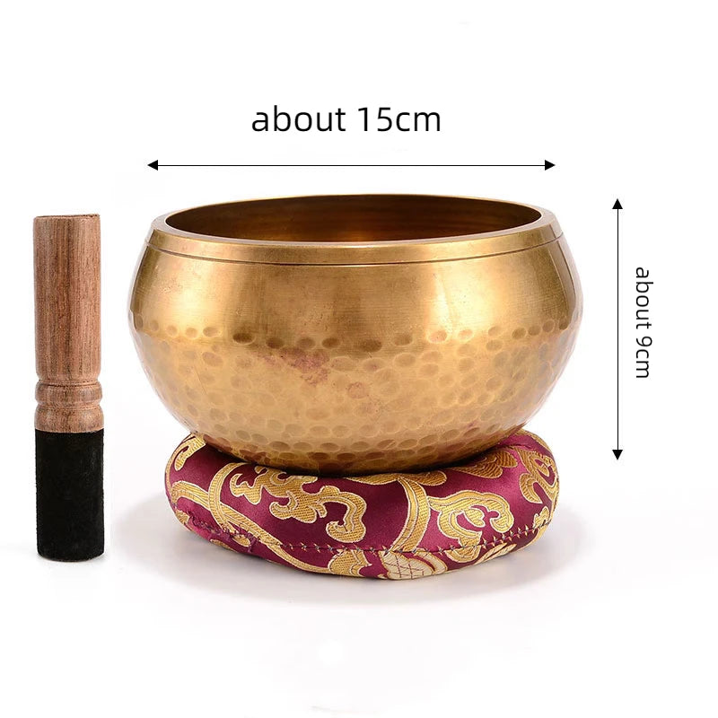 Handmade Tibetan Singing Bowl – Brass Sound Bowl for Meditation & Healing