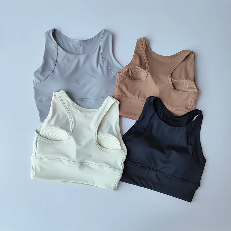 All-in-One Shock-Proof Full-Cup Sports Vest – Breathable Yoga & Gym Fitness Bra