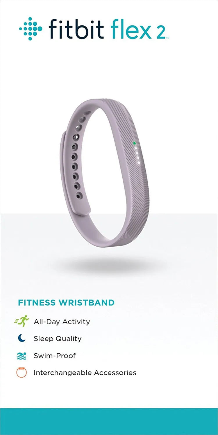 Fitbit Flex 2 Smart Fitness Tracker – Sleep Monitor, Waterproof, Alarm Clock & Bluetooth Alerts