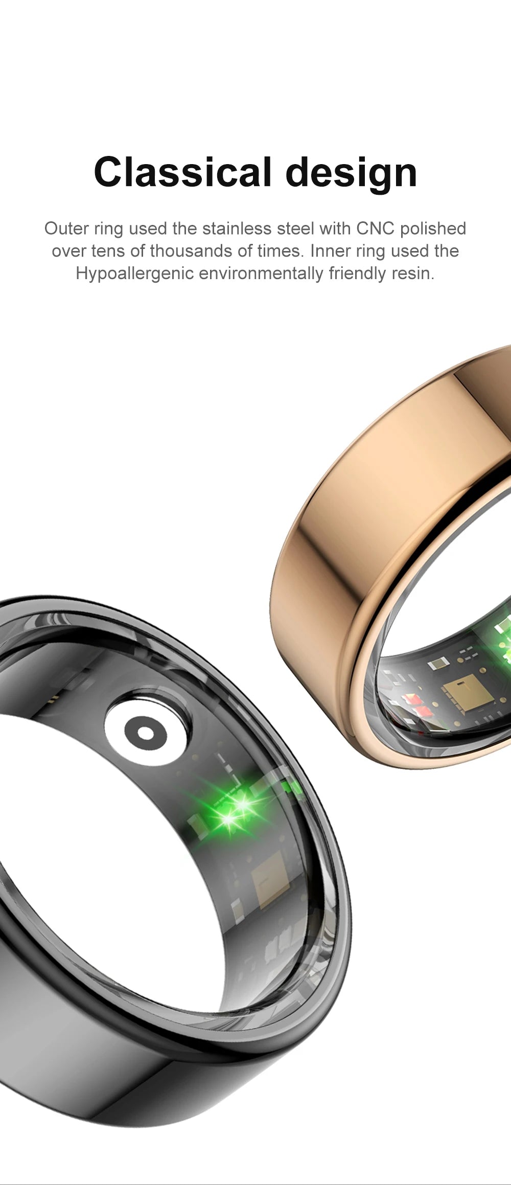COLMI R02 Military‑Grade Titanium Smart Ring – IP68 & 3ATM Waterproof with Health Monitoring & Multi‑Sport Modes
