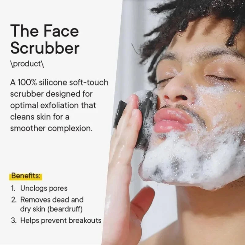 Soft Silicone Face Cleansing Brush – Manual Face Scrubber for Men & Women