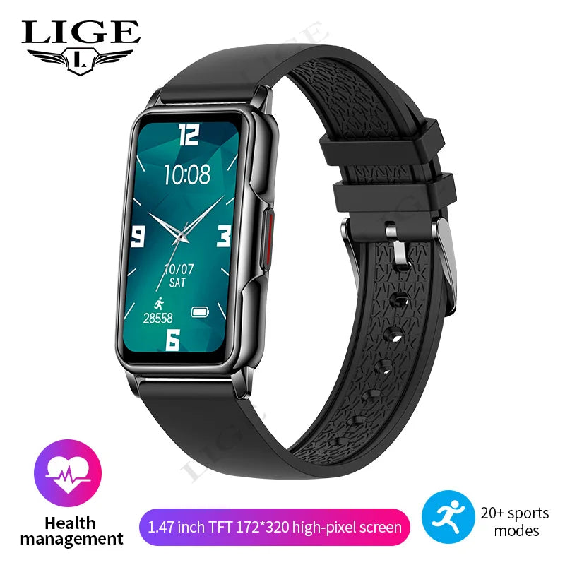 Unisex Smart Bracelet for Android & iOS – Heart Rate, Blood Oxygen Monitor, Waterproof Sport Smartwatch with Gift