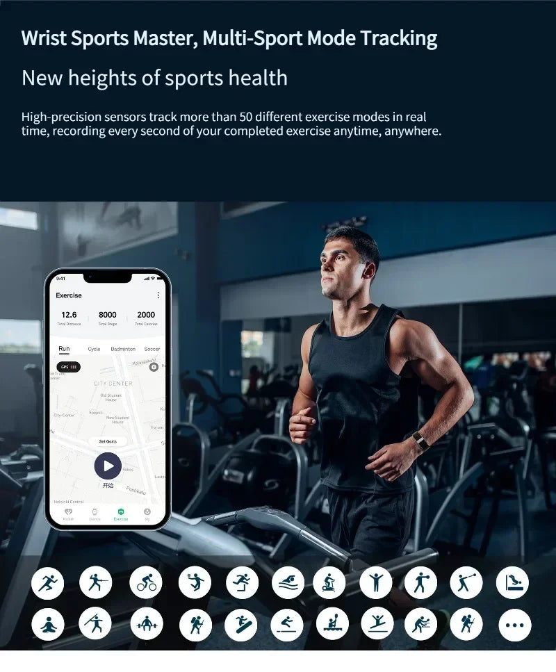 2208A Smart Fitness Bracelet – Heart Rate, Blood Pressure Monitor & Pedometer for Men and Women