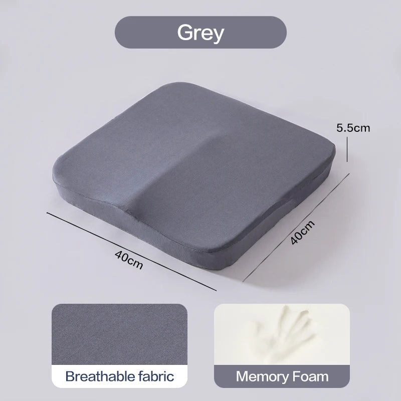 Ergonomic Memory Foam Office Cushion – Anti-Hemorrhoid Tailbone Pillow for Chair & Car