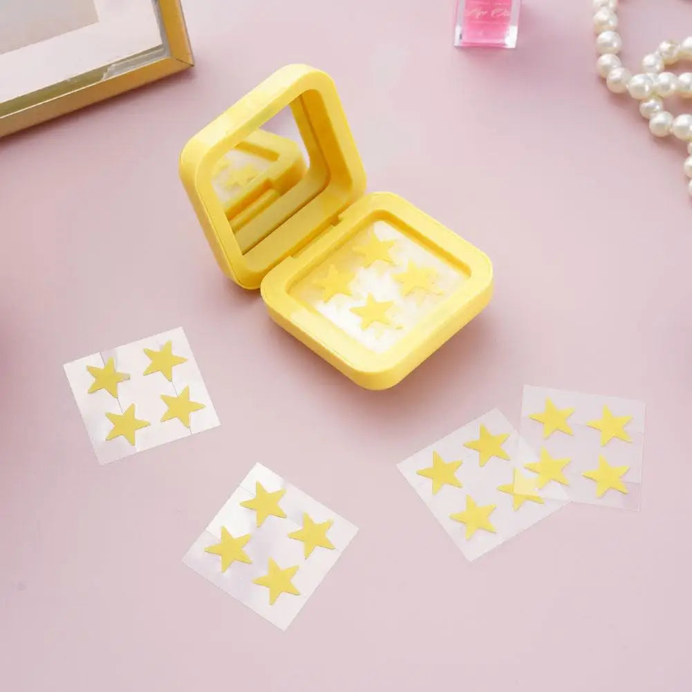 Blue & Yellow Stars Hydrocolloid Pimple Patches with Mirror Storage Box