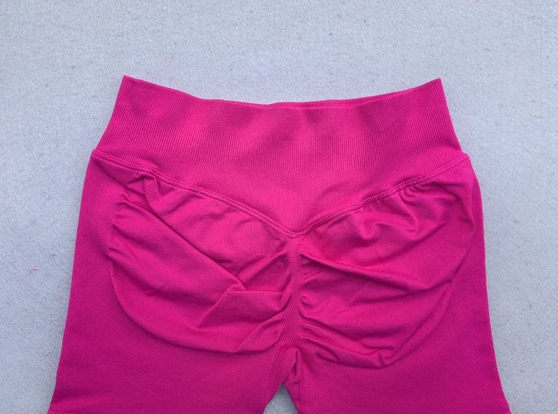 4.5" Seamless Ribbed Yoga Shorts – Scrunch Bum Booty Lifting Gym & Running Shorts for Women
