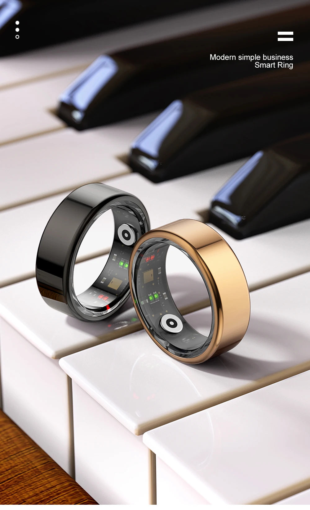 COLMI R02 Military‑Grade Titanium Smart Ring – IP68 & 3ATM Waterproof with Health Monitoring & Multi‑Sport Modes