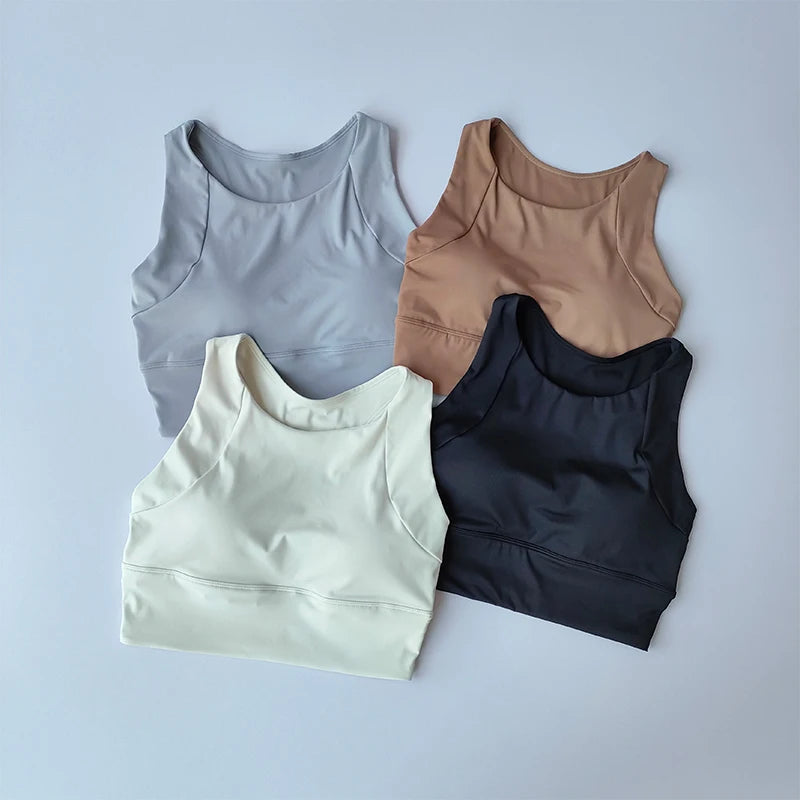 All-in-One Shock-Proof Full-Cup Sports Vest – Breathable Yoga & Gym Fitness Bra