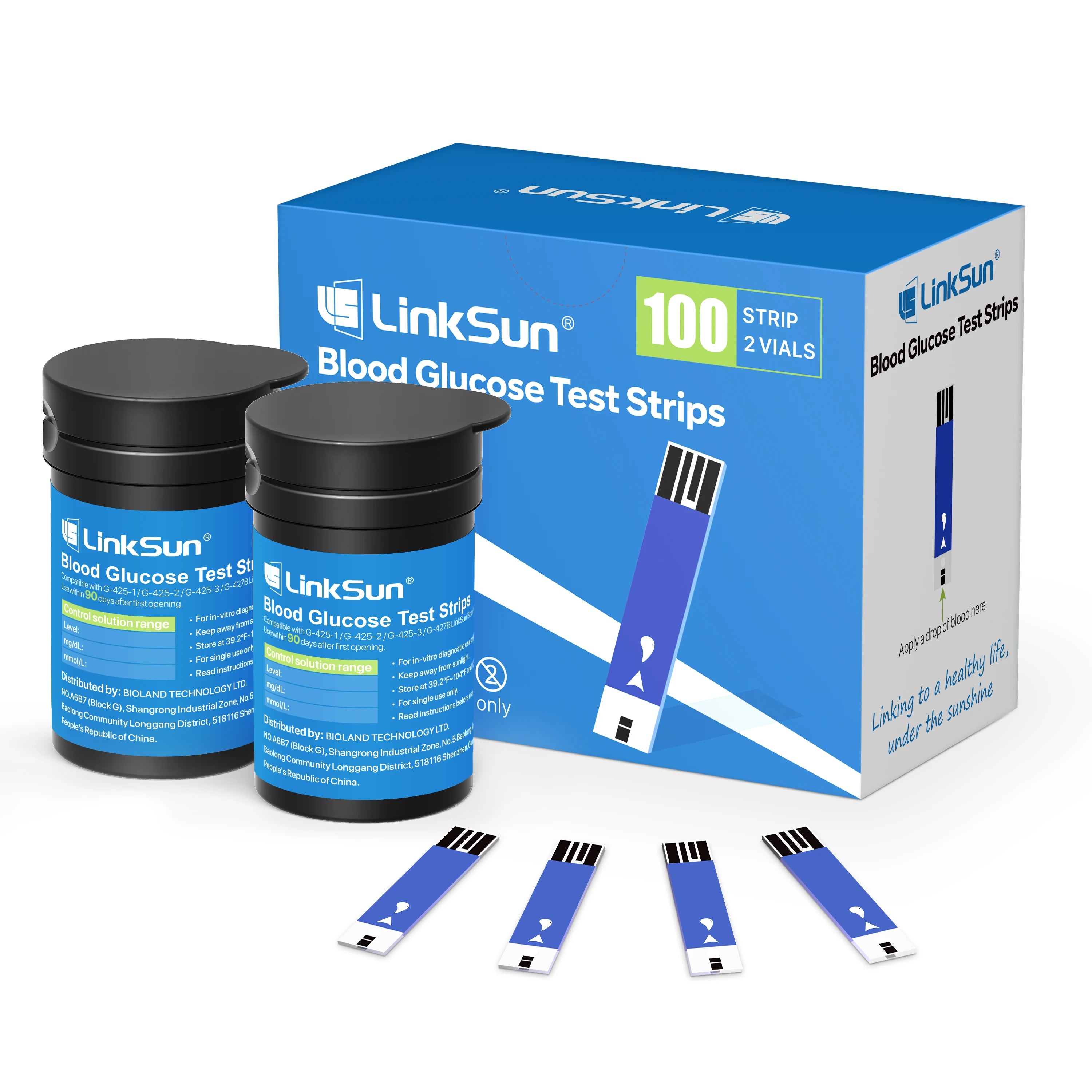 G-425-2 Linksun Digital Blood Glucose Meter Kit – Complete Diabetes Testing Blood Sugar Monitor