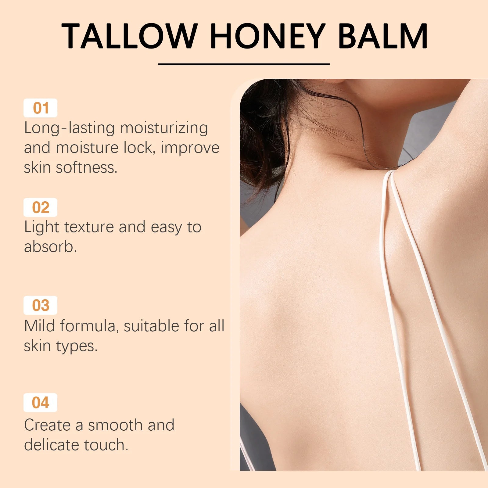 Tallow Honey Glow Cream – Hydrating & Firming Face and Body Moisturizer
