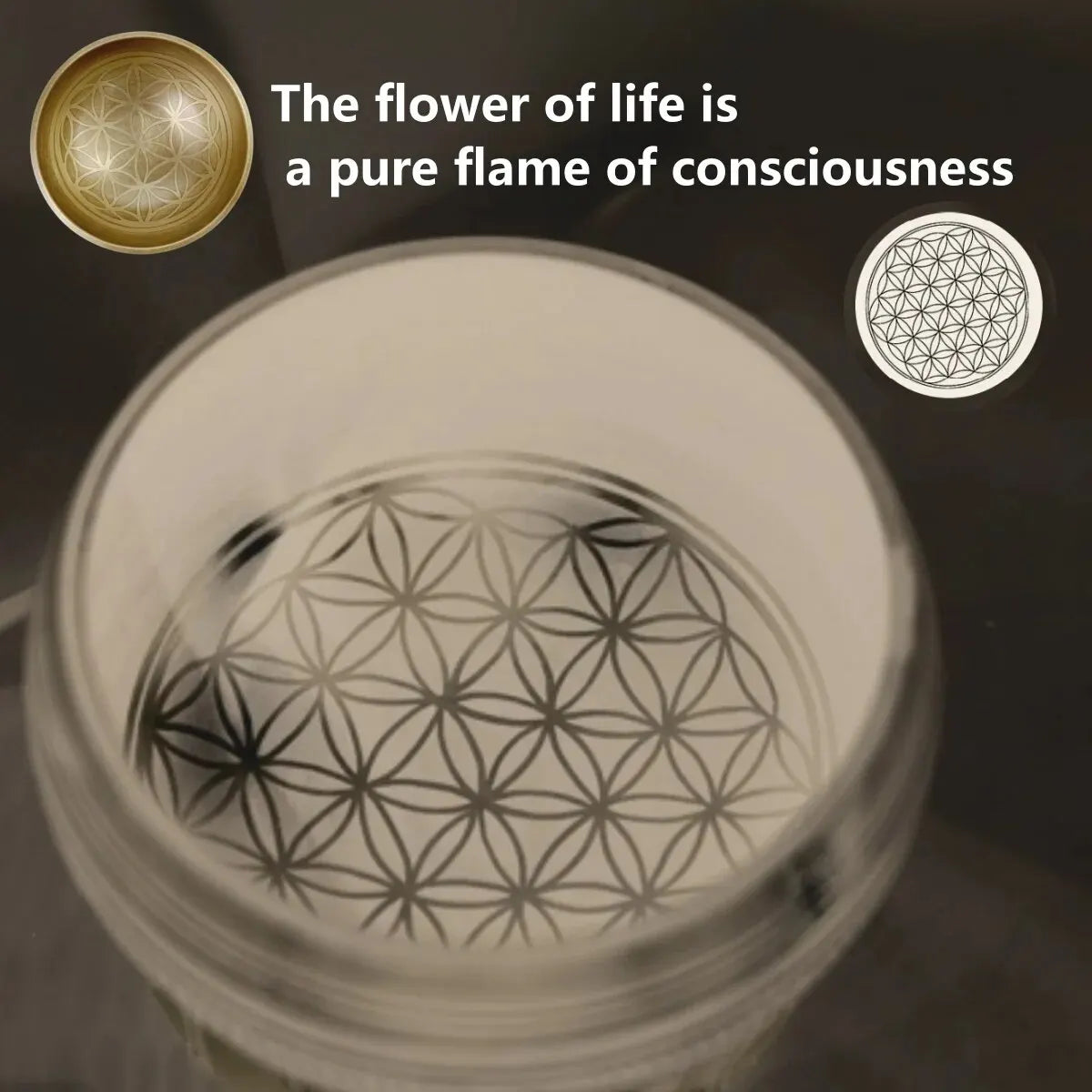 Miwayer Tibetan Singing Bowl Set – Flower of Life Design for Meditation & Stress Relief