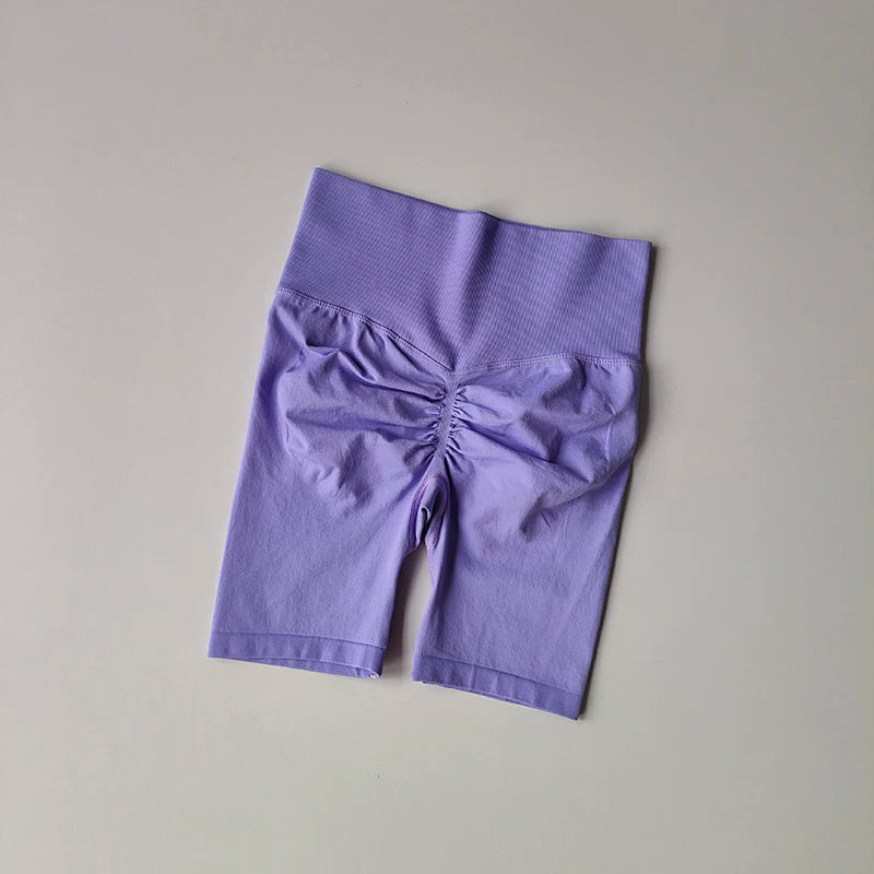 High-Waist Women’s Yoga Shorts – Push-Up, Quick-Dry Tummy Control Gym & Running Shorts
