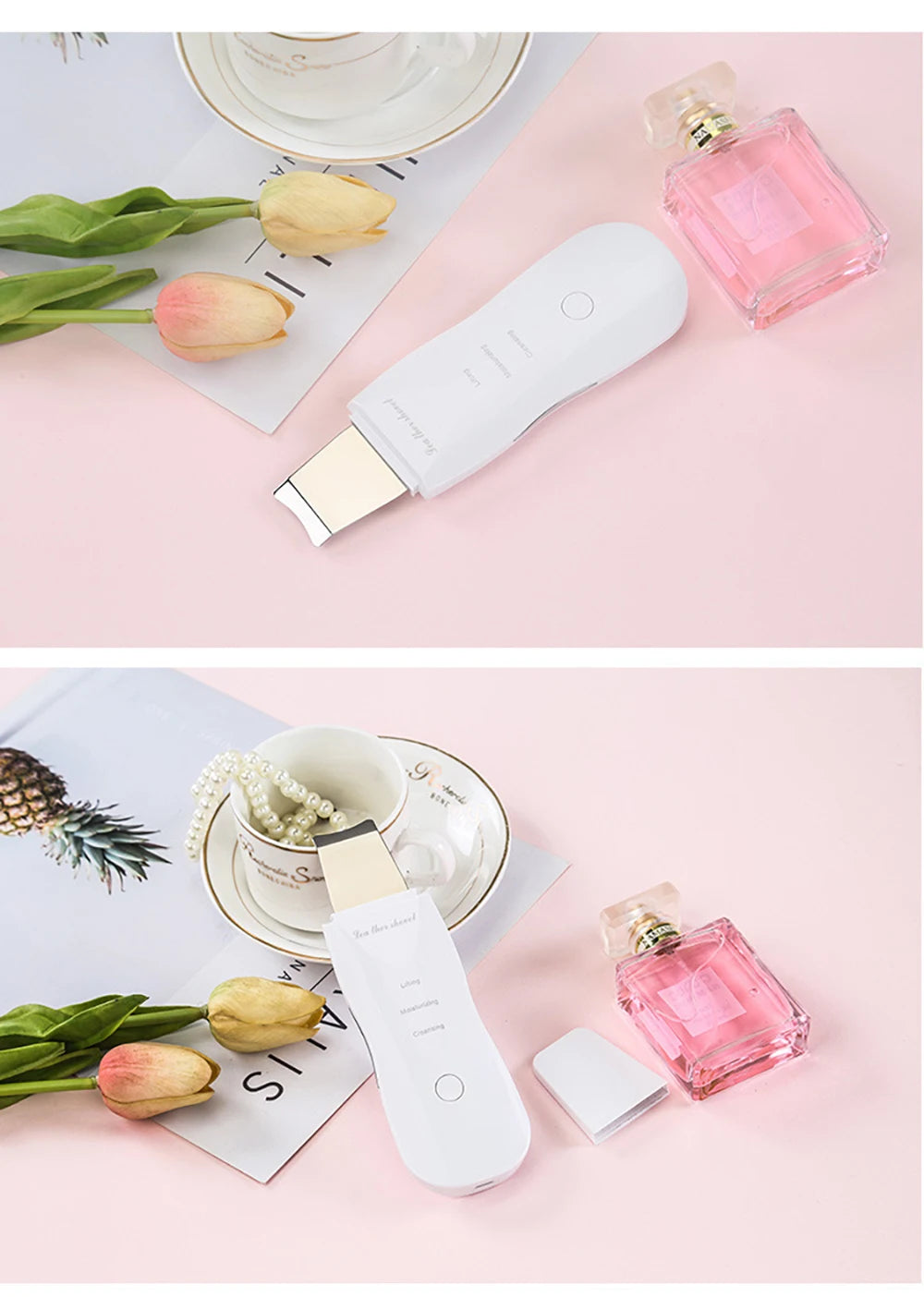 Electric Ultrasonic Skin Scrubber – Facial Cleansing & Blackhead Remover Spatula