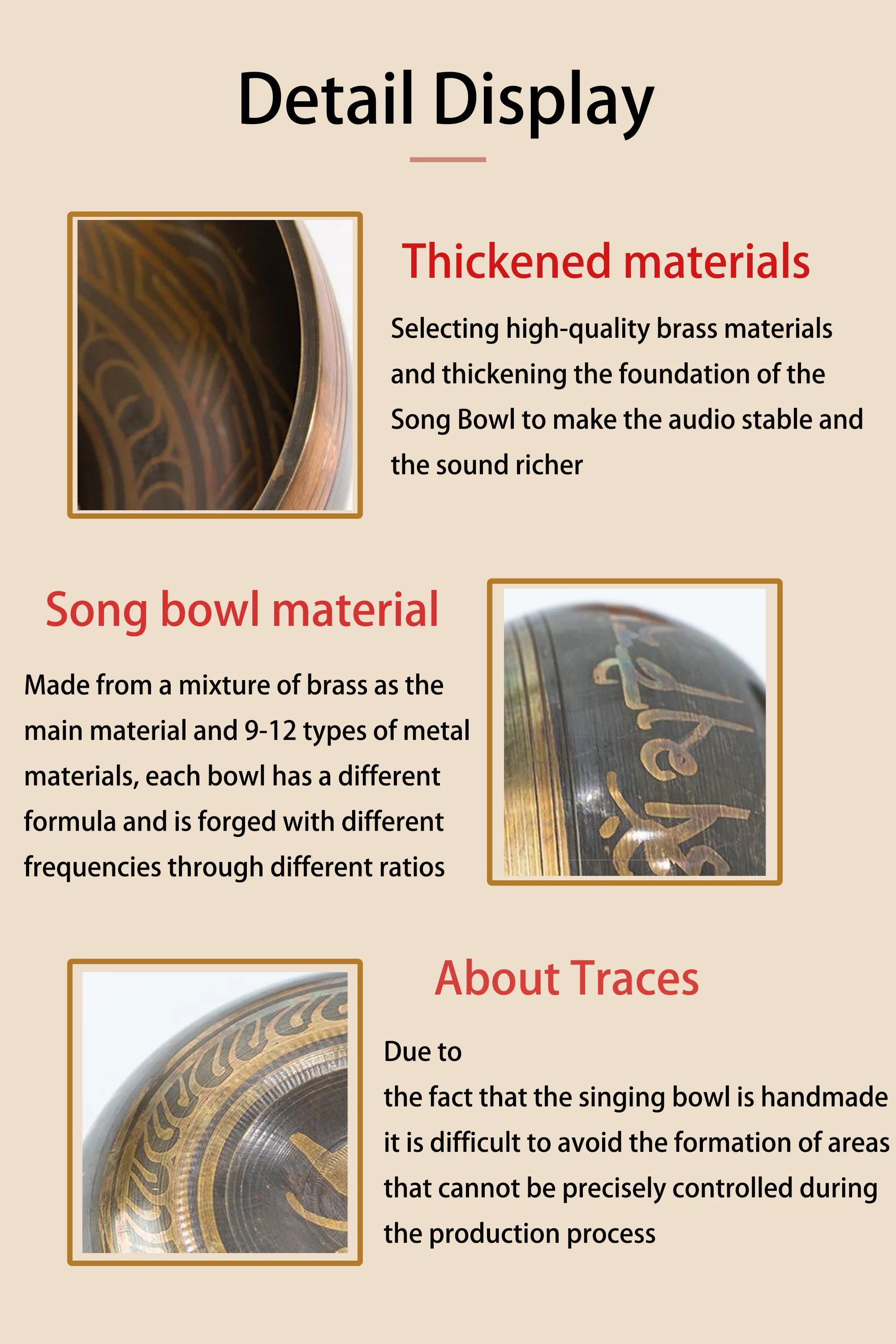 Tibetan Singing Bowl Set – 8.5 to 20cm Scripture Bowls for Meditation & Chakra Healing