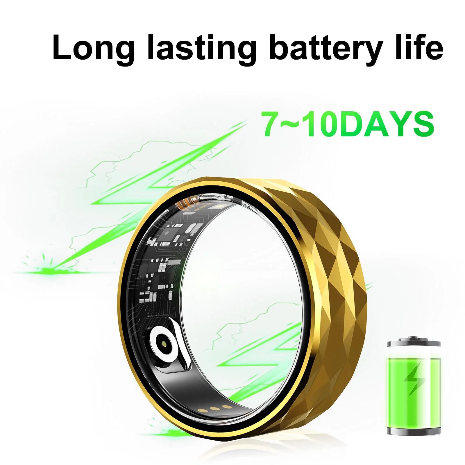 Unisex Smart Ring – Multi-Sport Mode, Pedometer, Remote Camera Control & Long Battery Life