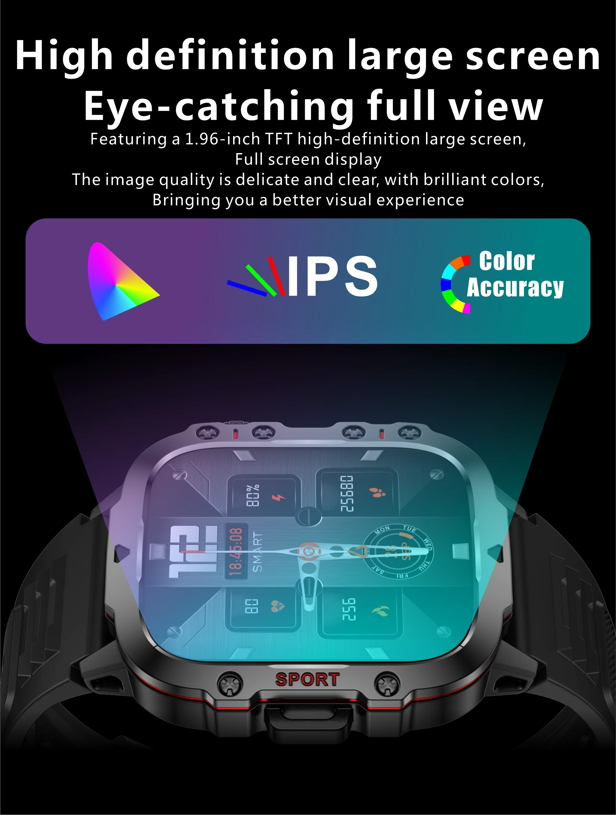 Unisex Smart Bracelet for Android & iOS – Heart Rate, Blood Oxygen Monitor, Waterproof Sport Smartwatch with Gift