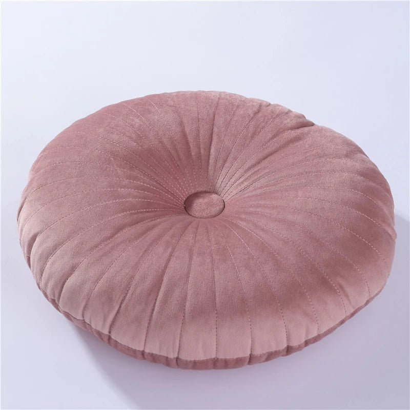 Round Tatami Floor Cushion – Soft Pouf Throw Pillow for Sofa, Bed & Chair (35×35cm)