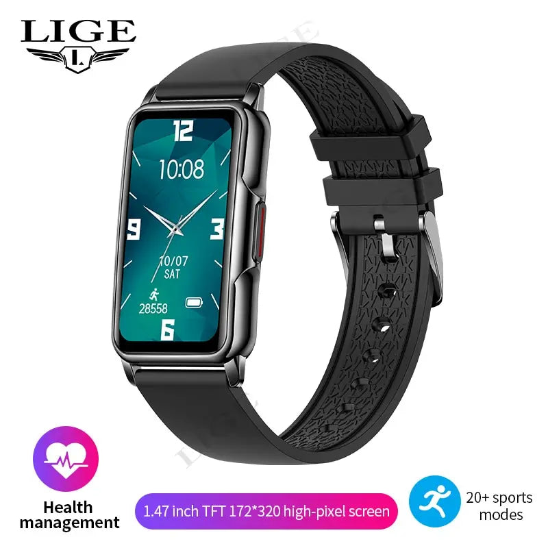 LIGE Women’s Smart Watch – Full Touch Screen, Bluetooth Call, IP67 Waterproof Fitness Tracker