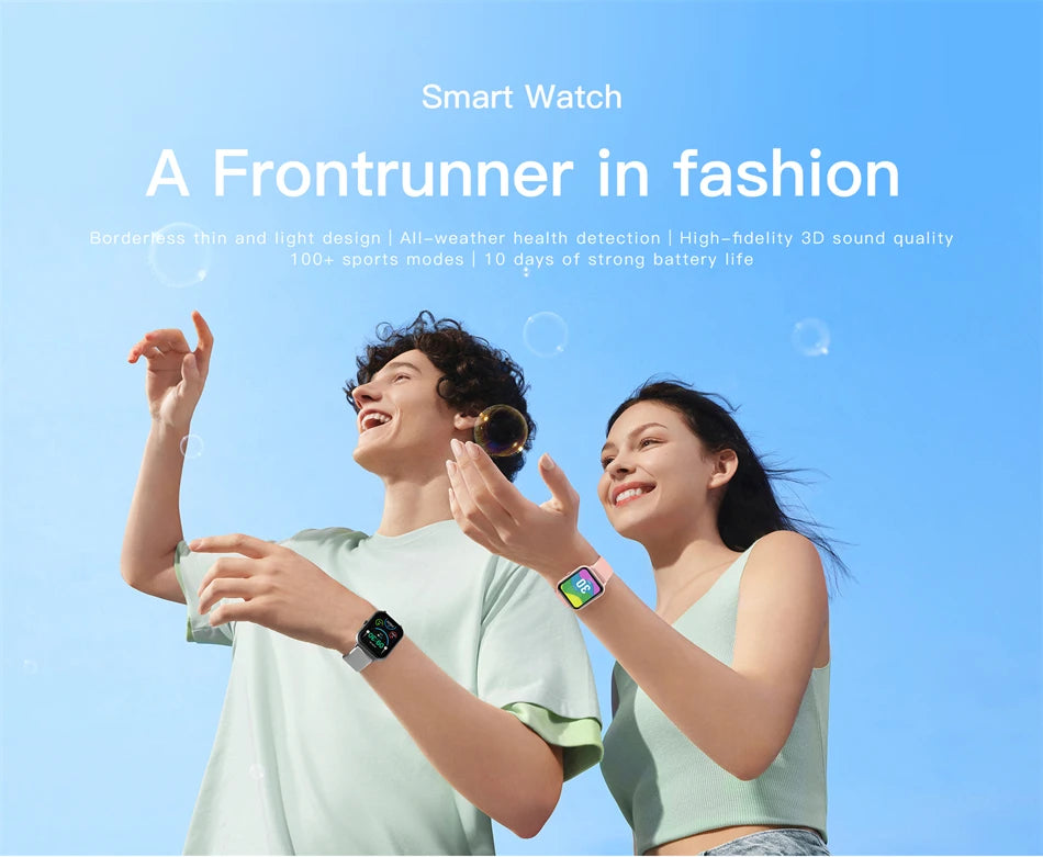 2025 Xiaomi Smart Watch – Bluetooth Call, Heart Rate Monitor, IP68 Waterproof Fitness Tracker for Men & Women (iOS & Android)